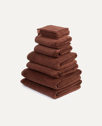 Towel set Spa Complete (10 pcs) | Chestnut