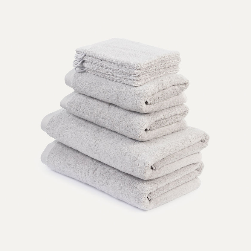 Towel set Deluxe (8 pcs) | Silver Grey