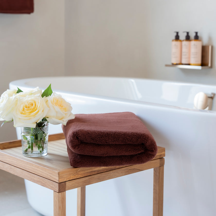 Towel zero-twist cotton 70x140 cm | Chestnut