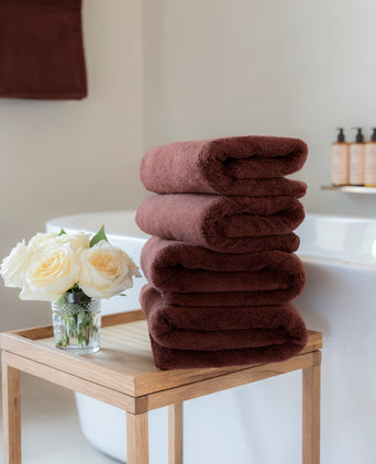 Towel set Essential (4 pcs) | Chestnut