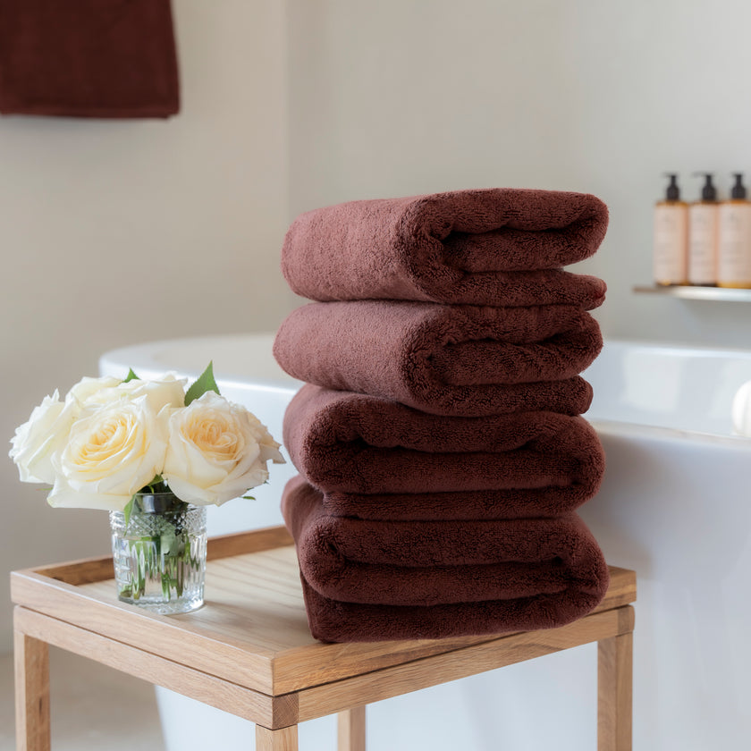 Towel set Essential (4 pcs) | Chestnut