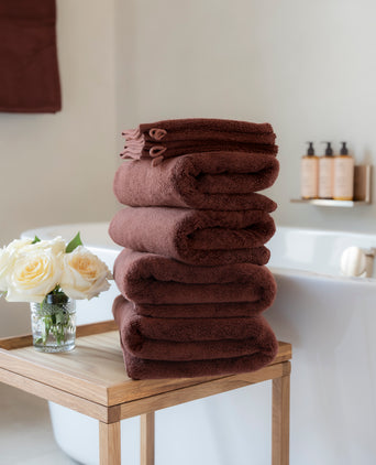 Towel set Deluxe (8 pcs) | Chestnut