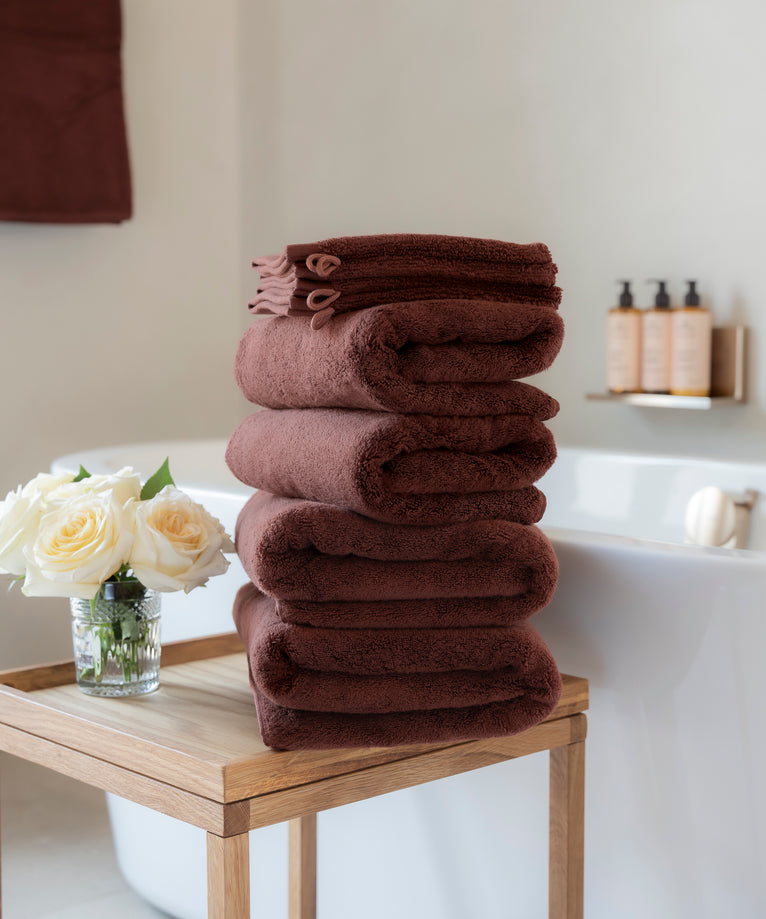 Towel set Deluxe (8 pcs) | Chestnut