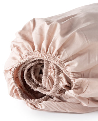 Duvet Cover Set & Fitted Sheet Percale | Blush Pink