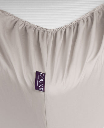 Kids Fitted Sheet Egyptian Cotton Percale 400TC Greige - Petit Hôtel