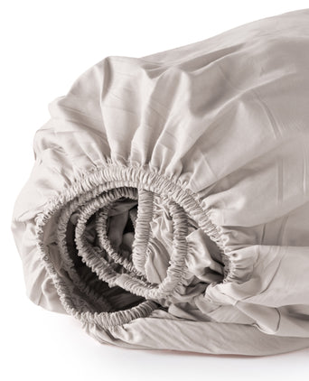 Duvet Cover Set & Fitted Sheet Percale | Greige