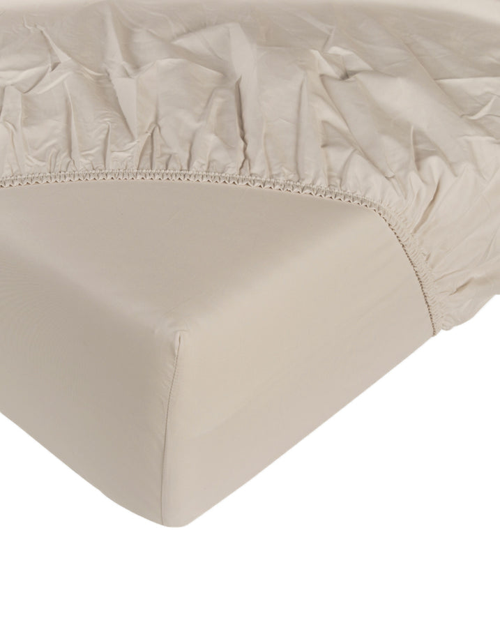 Fitted Sheet Egyptian Cotton Percal 400TC | Latte