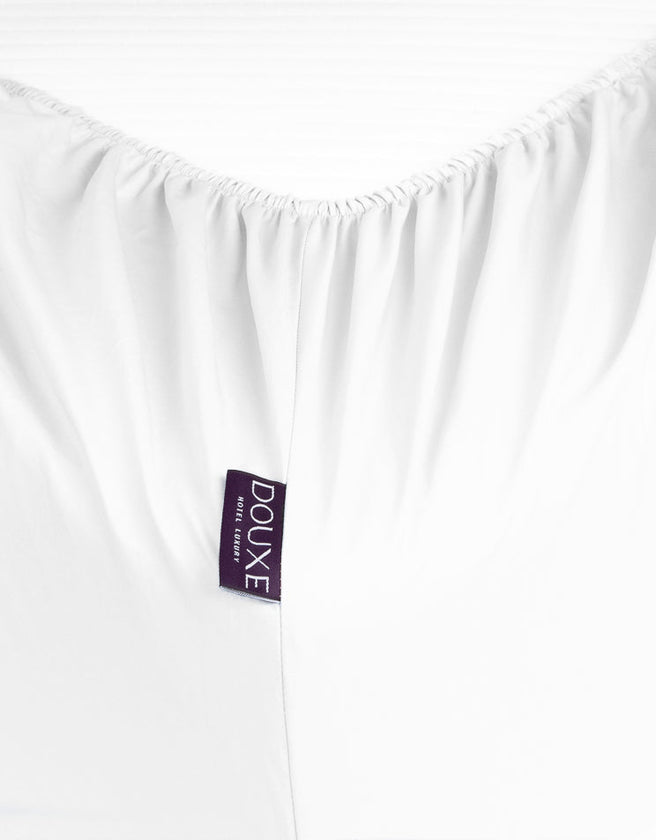Kids Fitted Sheet Egyptian Cotton Percale 400TC White - Petit Hôtel