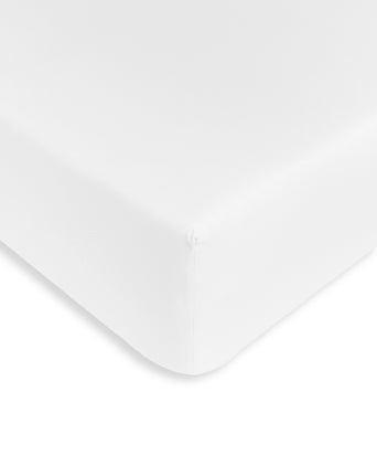 Egyptian Cotton Fitted Sheet Percal 400TC | White