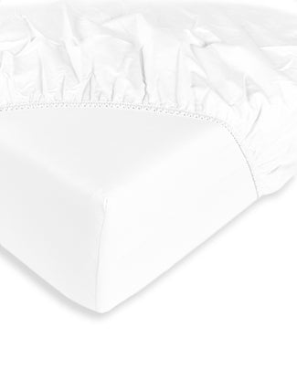 Egyptian Cotton Fitted Sheet Percal 400TC | White