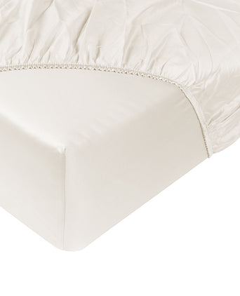 Egyptian Cotton Fitted Sheet Sateen 400TC | Cream