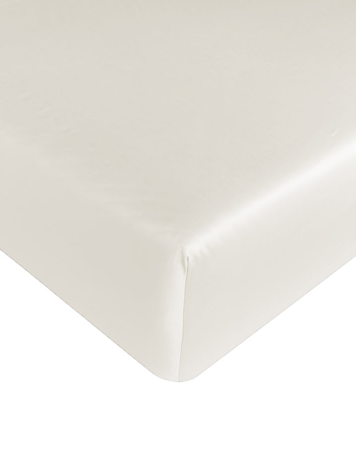 Egyptian Cotton Fitted Sheet Sateen 400TC | Cream