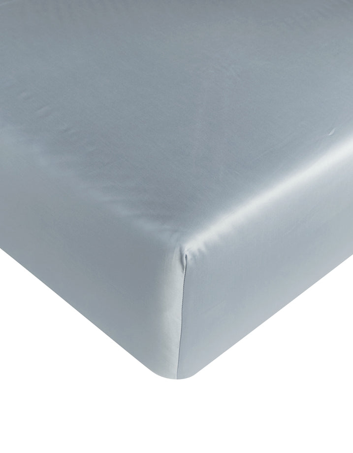 Fitted Sheet Egyptian Cotton Sateen 400TC | Misty Blue