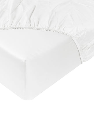 Egyptian Cotton Fitted Sheet Sateen 400TC | White