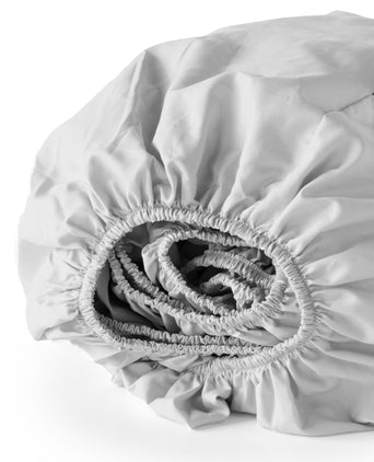 Duvet Cover Set & Fitted Sheet Percale | Silver Grey