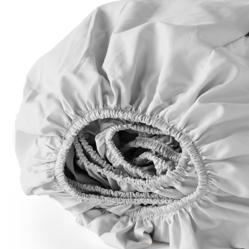 Duvet Cover Set & Fitted Sheet Percale | Silver Grey