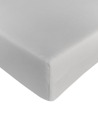 Fitted Sheet Egyptian Cotton Percal 400TC | Silver Grey