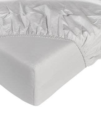 Fitted Sheet Egyptian Cotton Percal 400TC | Silver Grey