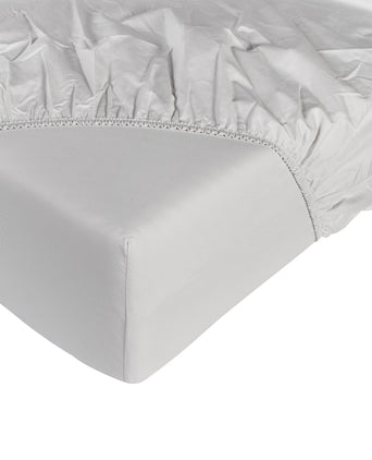 Fitted Sheet Egyptian Cotton Percal 400TC | Silver Grey