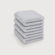 Guest towel zero-twist cotton 30x30 cm (4 pcs) | Silver Grey