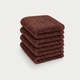 Guest towel zero-twist cotton 30x30 cm (4 pcs) | Chestnut