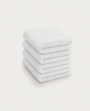 Guest towel zero-twist cotton 30x30 cm (4 pcs) | White