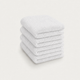 Guest towel zero-twist cotton 30x30 cm (4 pcs) | White