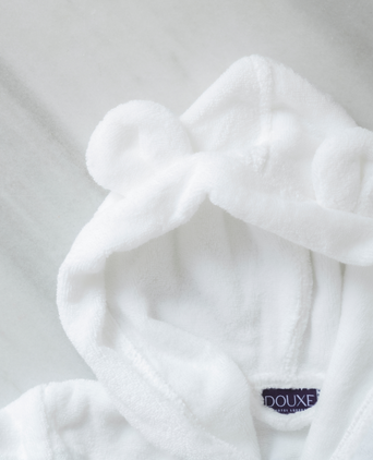 Bathrobe Kids zero-twist cotton | White