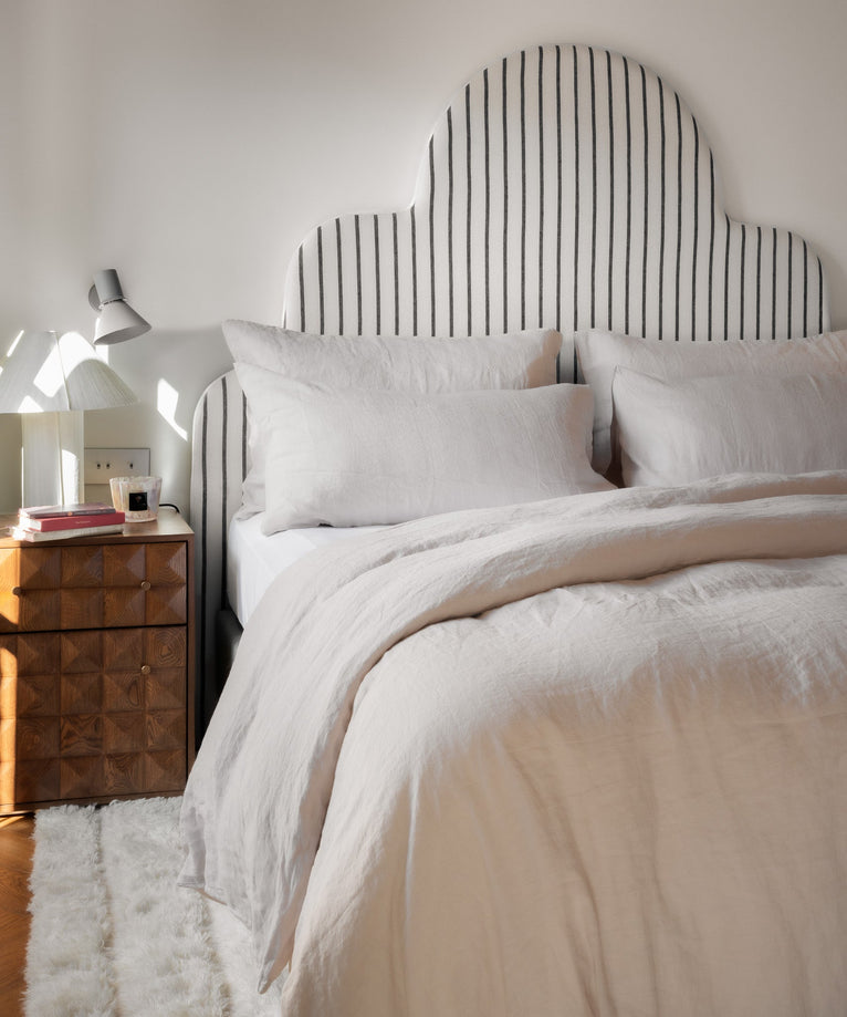 Set of 2 Pillowcases Washed Linen | Oat