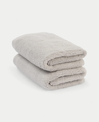 Gastendoekje zero-twist katoen 40x60 cm (2 st.) | Zilvergrijs