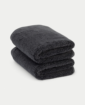 Gastendoekje zero-twist katoen 40x60 cm (2 st.) | Antraciet