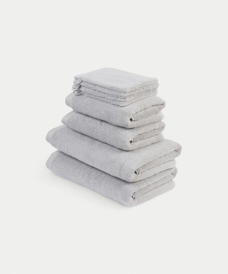 Towel Set Deluxe (8 pcs) | Silver Grey