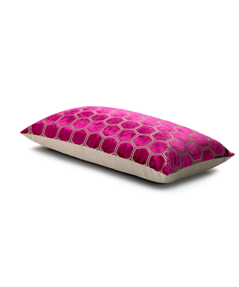 Manipur Decorative Pillow | Fuchsia