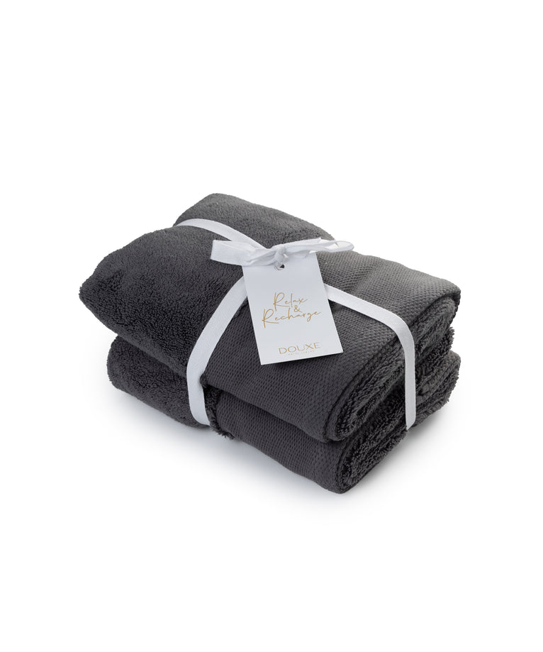 Classic Towel - 50x100 cm - Zero Twist (2 pcs) - Anthracite