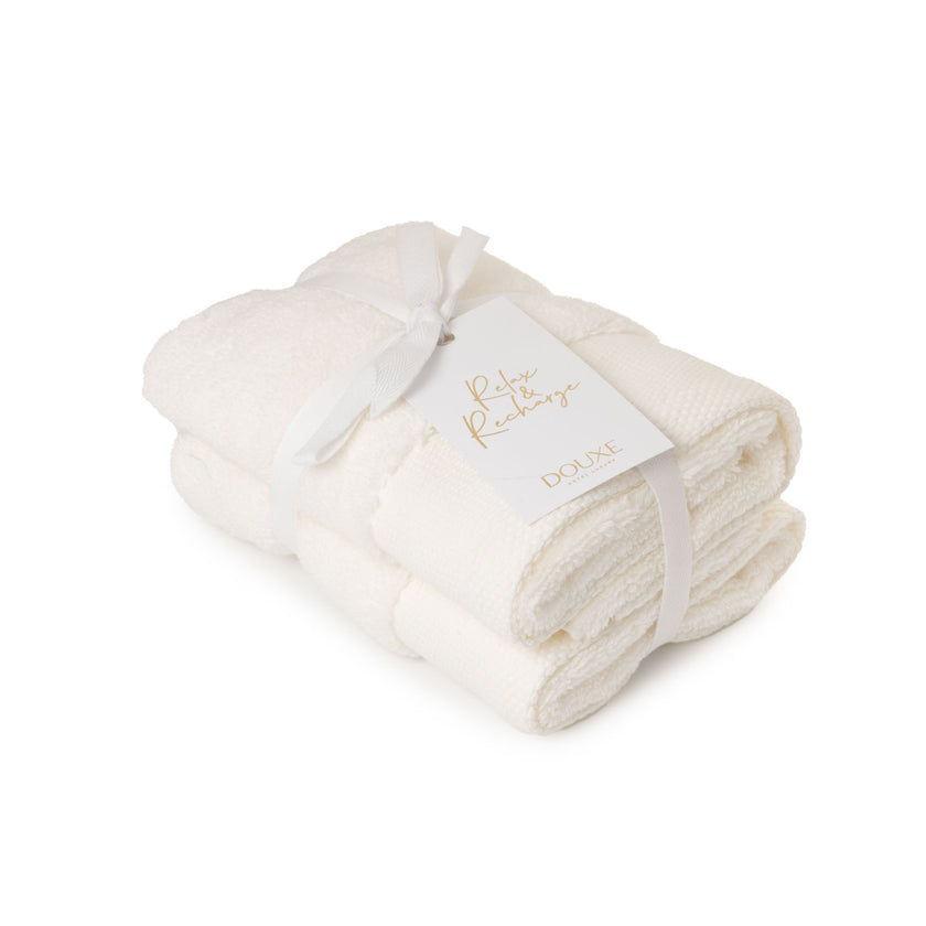 DOUXE Hotel Towel - 50x100 cm - Zero Twist (2 pcs) - Cream