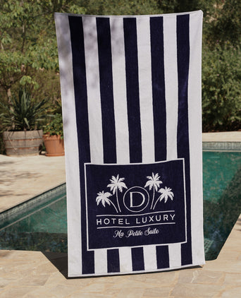 Beach Towel Cap Ferrat Blue Hotel Luxury