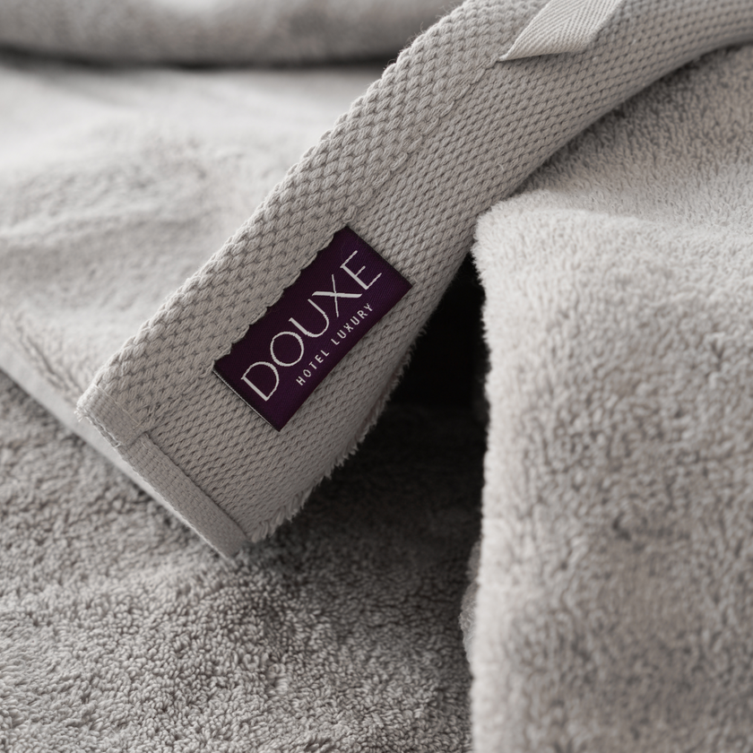 DOUXE Hotel Towel - 50x100 cm - Zero Twist (2 pcs) - Silver Grey