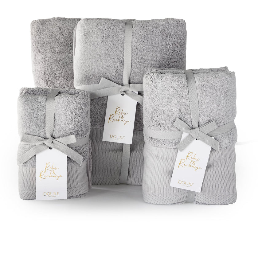 Hotel towels from Douxe | Luxury set | Light gray