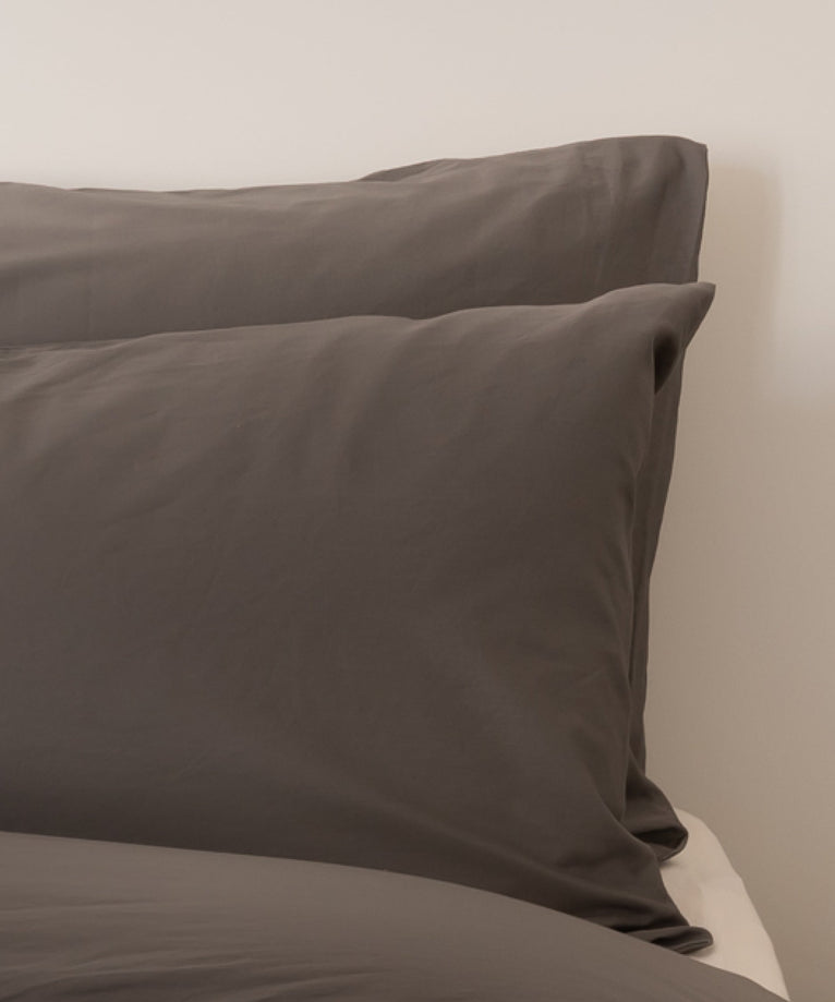 Egyptian cotton pillowcase | Satin 400TC | Anthracite