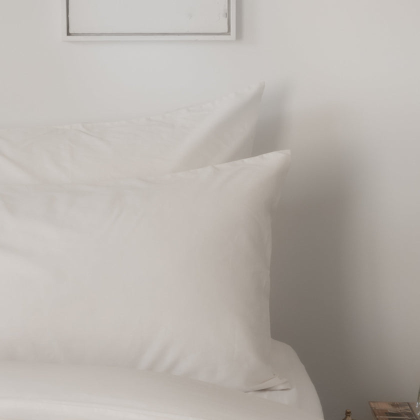Egyptian cotton pillowcase | Percal cotton White
