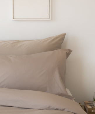 Egyptian cotton pillowcase | Douxe Percal Cotton | Latte