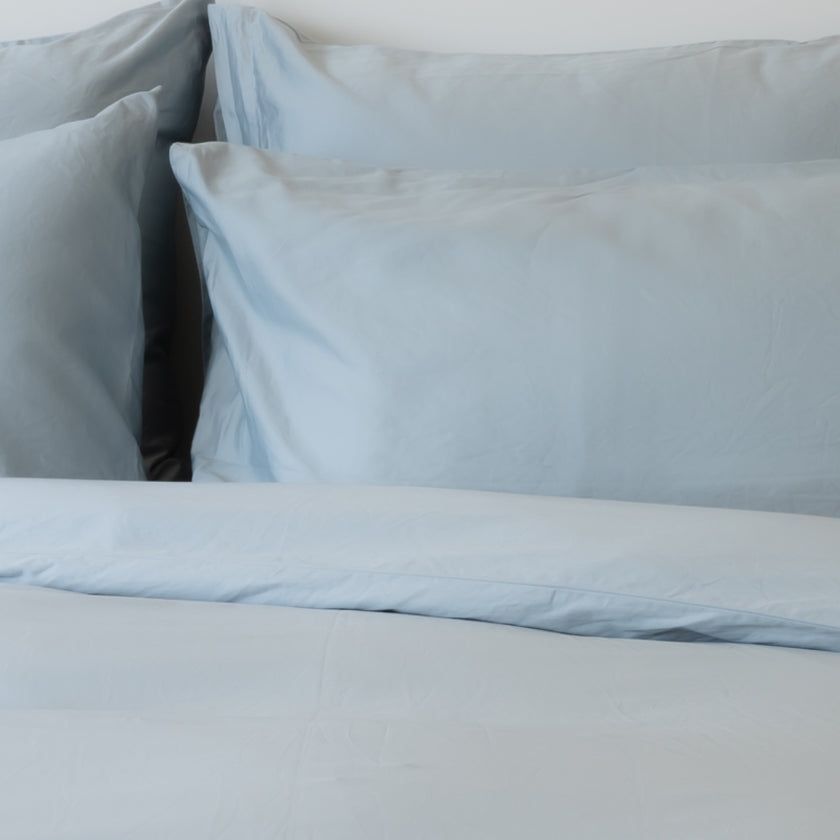 Kussensloop Egyptisch Katoen Satijn 400TC | Misty Blue | Outlet