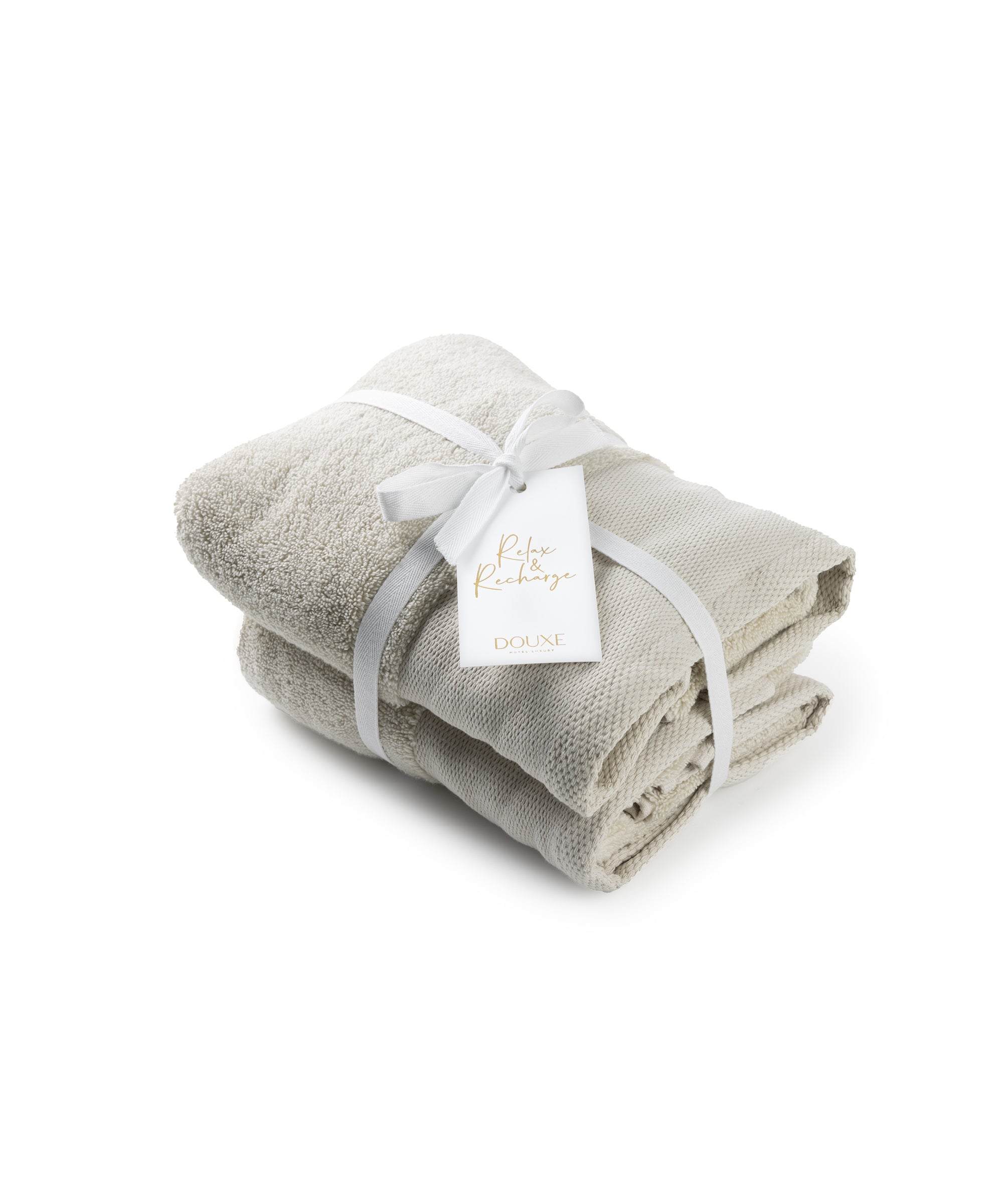 DOUXE Hotel Towel - 50x100 cm - Zero Twist (2 pcs) - White