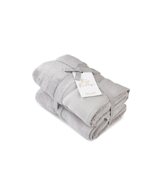 DOUXE Hotel Towel - 50x100 cm - Zero Twist (2 pcs) - Silver Grey