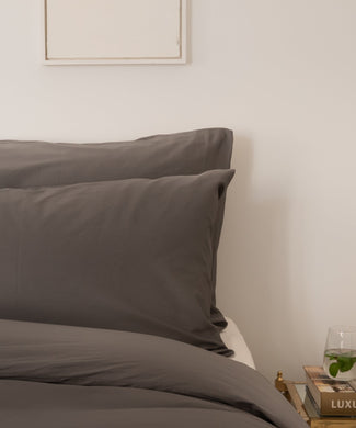 Egyptian cotton pillowcase | Satin 400TC | Anthracite