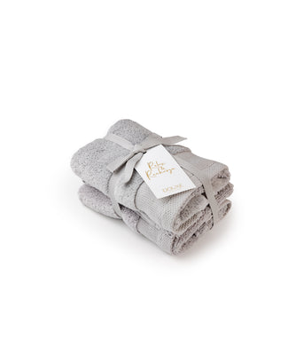 DOUXE Guest Towel Large - 40x60 cm - Zero Twist (2 pcs) - Silver Grey