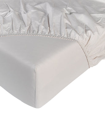 Egyptian cotton fitted sheet Douxe | Percal Cotton | Light gray