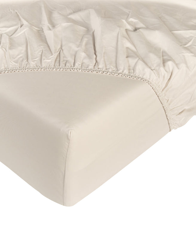 Egyptian cotton fitted sheet | Satin 400TC | Cream