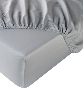 Egyptian cotton fitted sheet | Satin 400TC | Blue grey